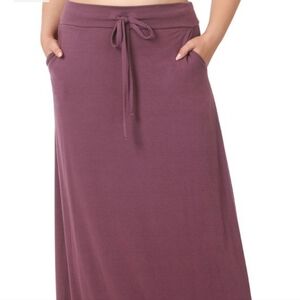 Eggplant Maxi Skirt